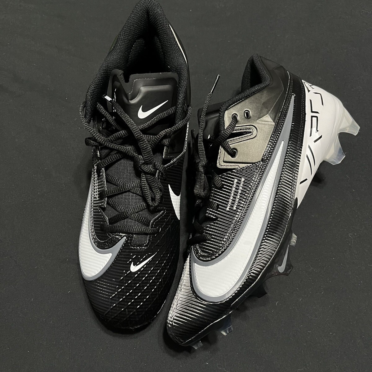 Nike Vapor Edge Elite 360 2 Football Cleats DA5457-001 Black/White Men Sz 9 New NIKE VAPOR EDGE ELITE 360 2 FOOTBALL CLEATS SIZE 10 BLACK  main image 2