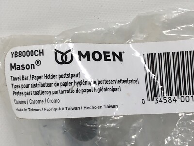 Moen Mason YB8000CH Towel Bar Mounting Posts Chrome