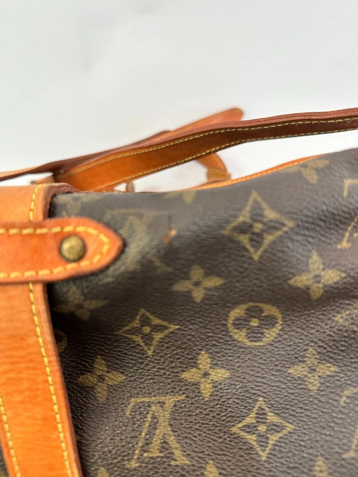 Винтажная холщовая сумка-мессенджер Louis Vuitton с монограммой Saumur 35 - Изображение 3 из 4