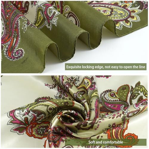 Mens Wild Rag 2 Pack, Western Scarves Cowboy, Silk Feel Bandana Square ...