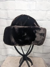 Unionmade Betmar Vintage Dark Brown Faux Fur Woman's Hat Sz 7 1/4