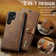 Leather Detachable Wallet Case For Samsung S25 Ultra/S25 Edge/S24/A16/A36 5G