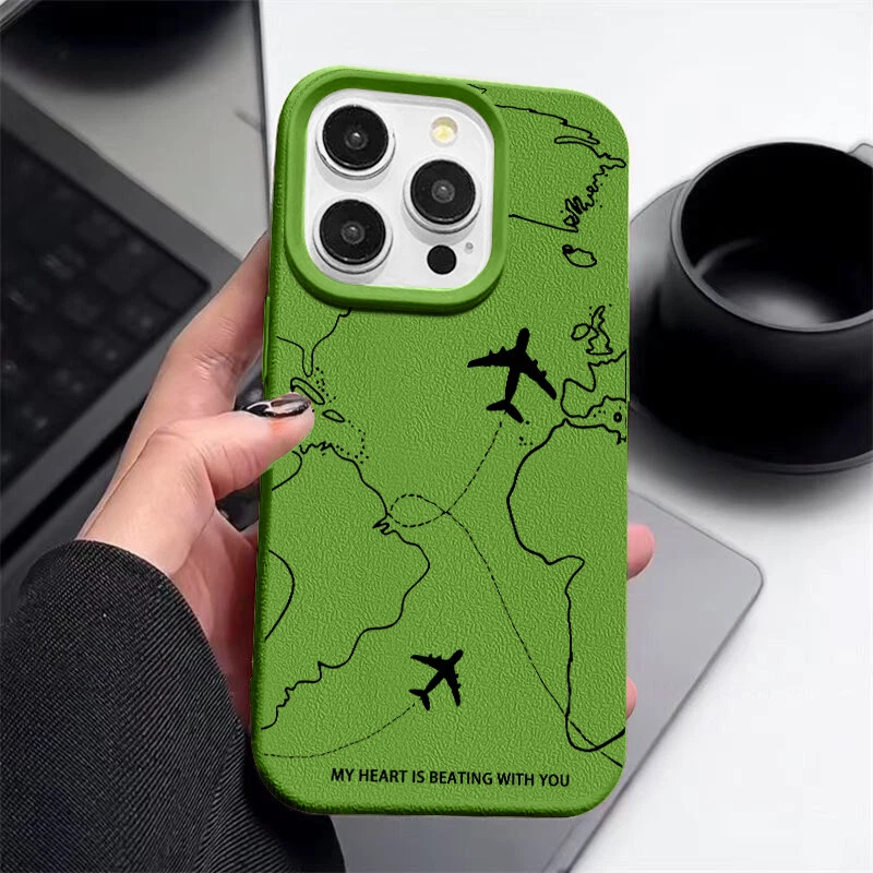 Phone Case For iPhone 16 15 Pro Max 14 13 12 11 Plane Silicone TPU Soft Cover