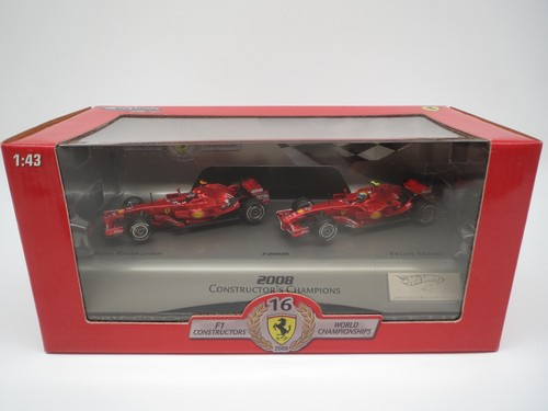 Hotwheels L8784 F1 Constructor's Champions 2008 #1/#2 Raikkonen/Massa) 1:43 IMBALLO ORIGINALE - Foto 22 di 24