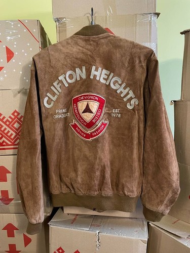 Chevignon flying clifton heigts montgomery leather jacket size L - Picture 5 of 9