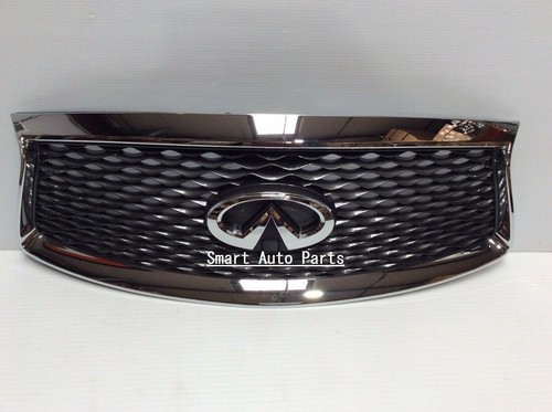 FOR INF QX60 FRONT BUMPER UPPER GRILL GRAY & CHROME CAMERA OPTION 2016-2020 - Picture 2 of 10