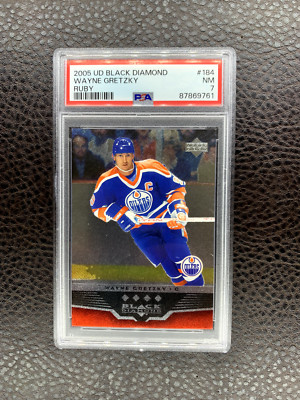 2005 Upper Deck Black Diamond Wayne Gretzky Quadruple Diamond Ruby Red /100 PSA