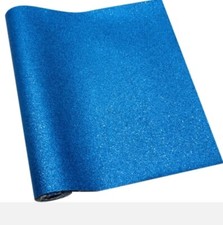 Electric Blue Fine Glitter FAUX LEATHER ROLL12" x 55" WHOLESALE 1054204