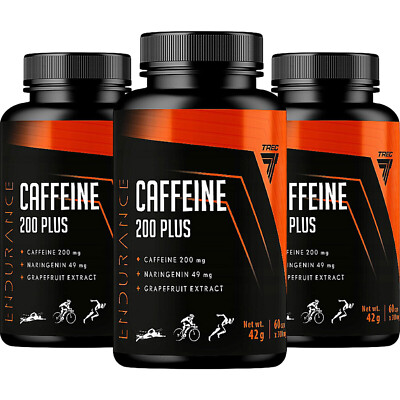CAFFEINE 200 PLUS - 60-180 Kaps - 200 mg Koffein, Energiezufuhr, Konzentration
