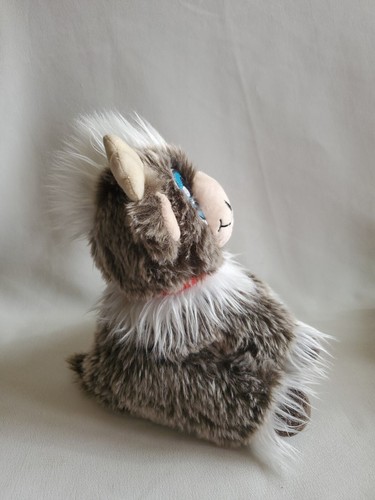 Reindeer In Here 8" Plush Big Blue Eyes Dark Brown Preowned Stuffed Animal - 第 4/9 張圖片