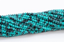 2x2MM Blue Green Turquoise Beads Rondelle Loose Beads 15"
