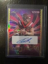 2024 Leaf Vivid Grant Wells RC IMAGINATION AUTO SP 4/10 Virginia Tech Hokies