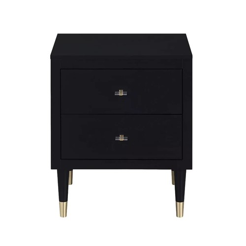 Manhattan Comfort Stanton Engineered Wood Nightstand in Black - Picture 2 of 2