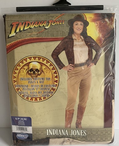 Costume Jazwares classico Indiana Jones NUOVO adulto taglia small 4-6 **senza cappello** - Foto 9 di 9