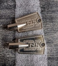 2 Vintage National Lock Rockford Illinois Freezer Keys