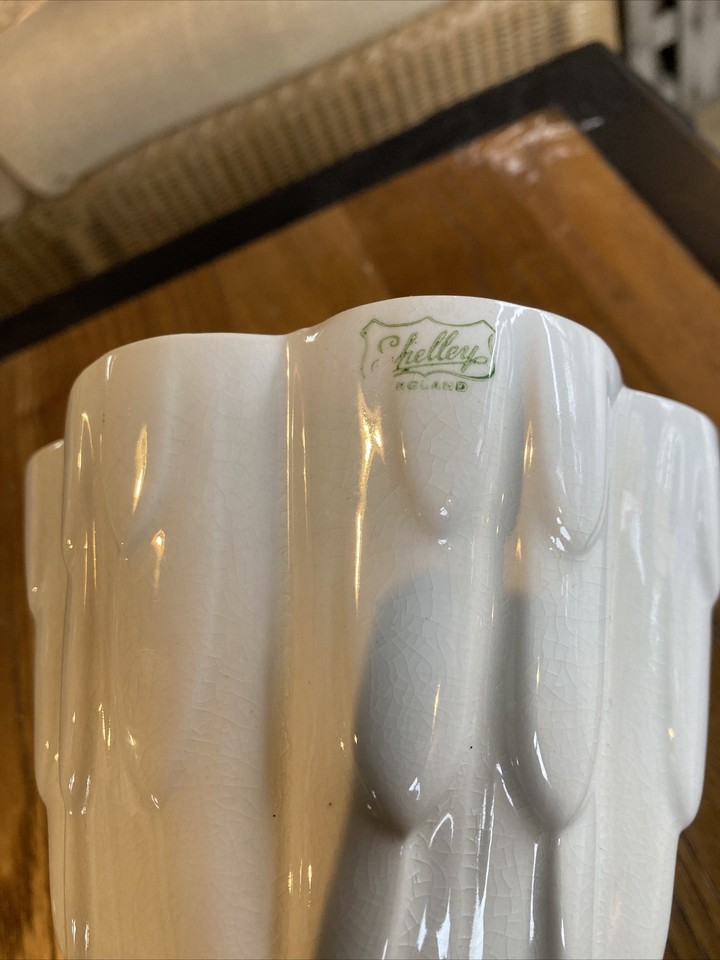 Shelley Antique Vintage White Earthenware Jelly Mould Dish 1930’s ART