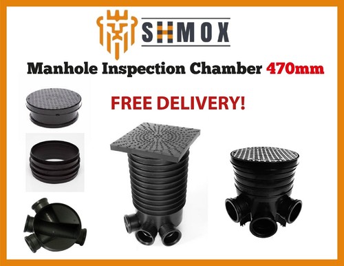 470mm Inspection Chamber Manhole - Base, Riser, Round Cover & Frame | eBay