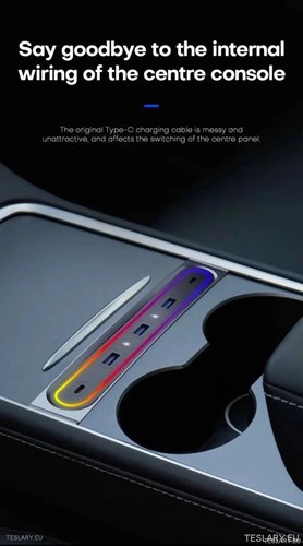 5 in 1 RGB USB Expansion Hub for Tesla 3/Y - Afbeelding 22 van 24
