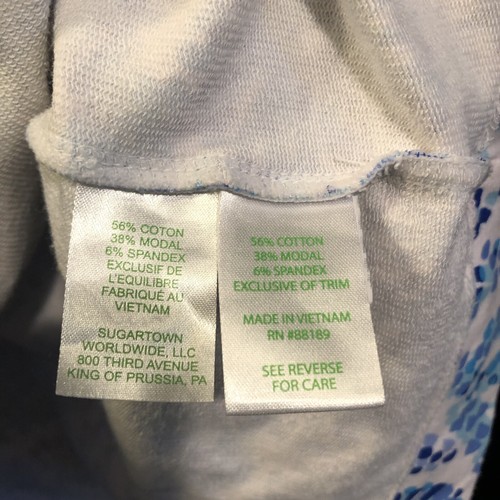Lilly Pulitzer Audrey Zip-Up Turquoise Oasis/ Shell Me You Love Me Size Medium - Picture 7 of 15