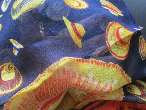 Tory Burch Fringe Scarf Moroccan Engineered Hat Print Linen Viscose New $155 - Picture 10 of 11