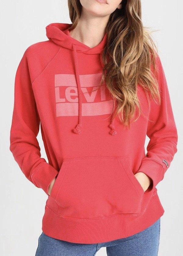 Levi’s Women's Sport Hoodie Graphic Print In Washed Red