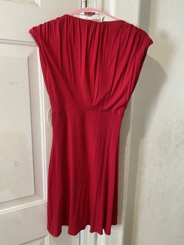 Women’s Sky Rayon Blend Sleeveless Beads Solid Pink Dress Size XS - Picture 3 of 12