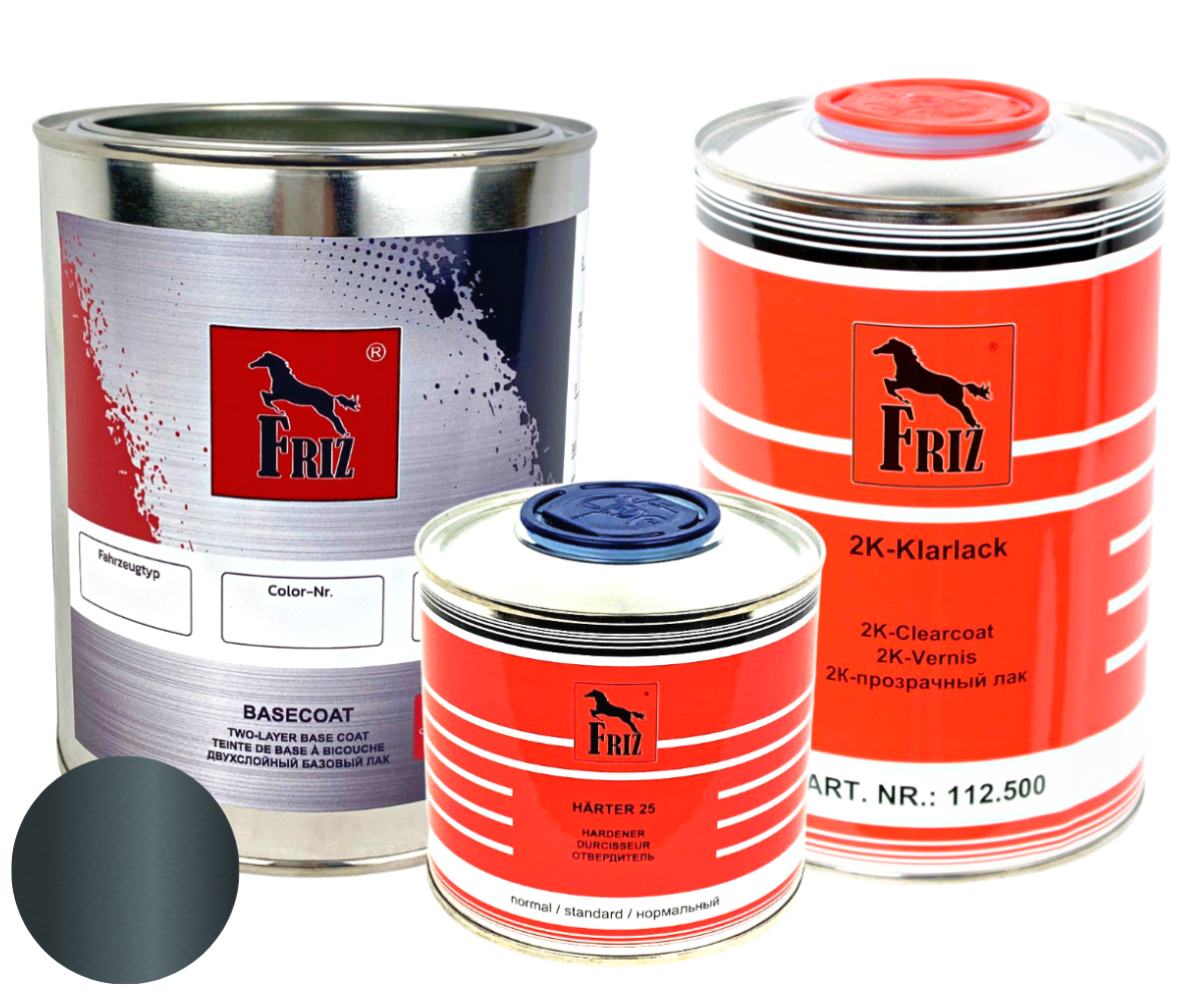 FRIZ 2,5L Set Basislack spritzfertig für VW LD7U + Klarlack und Härter ...
