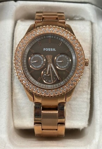 Fossil ES3502 Stella Brown Dial Rose 
