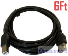 6Ft USB 2.0 A B AB Printer Device Cable Cord Wire for HP CANNON BROTHER Black