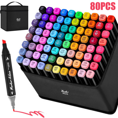 80 Farbe Acrylstifte Marker Set Permanent Pen Für DIY Graffiti Sketch Dual Pen