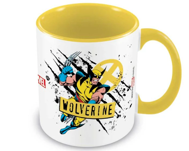 WOLVERINE COLOURED INNER MUG Marvel Character Kids Adult Gift Tea Coffee Mug
