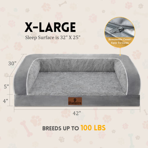 Orthopädisches Memory Foam Hundebett bequemer Polster Haustierbett wasserdicht abnehmbare Abdeckung - Bild 16 von 37