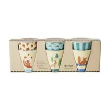 Rice Becher  Melamin  Set mit 6 Bechern  Kind...