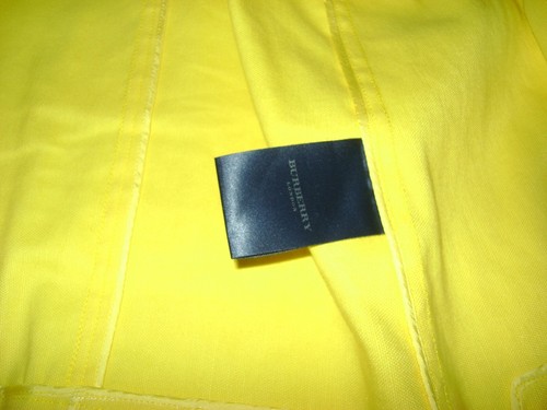 Burberry London Women's Yellow Long Sleeve Double-Breasted Pea Coat Jacket Sz 4 - Picture 11 of 15