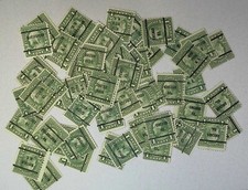 Postage Stamps For Crafting: 1923 1c Franklin; Green; 50 Copies