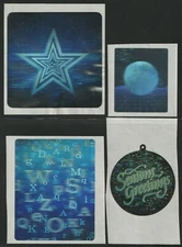 Eight Three Dimensional Stickers - Different Shapes & Sizes 