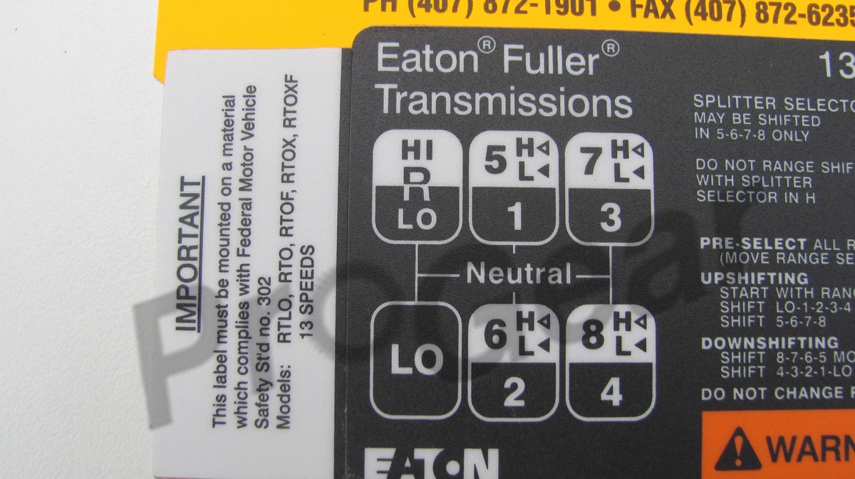 13 Speed Eaton Fuller Transmission &amp; Genuine Eaton Fuller Parts In Stock