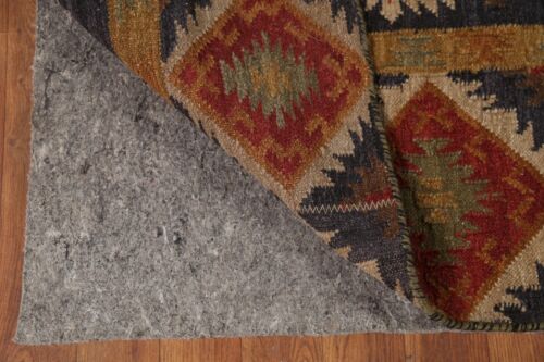 Alfombras hechas a mano Kilim Kelim tejido plano alfombra de lana geométrica vibrante 8x10 ft - Imagen 8 de 13