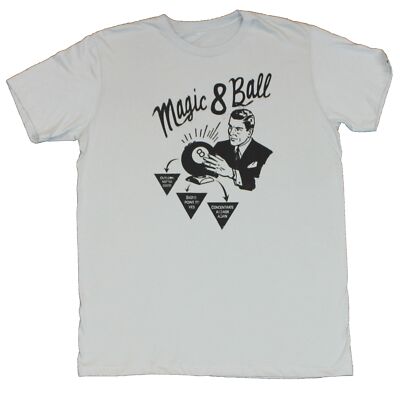 Eightball Magic Eightball  Adult New T-Shirt  - Classic ''Magic 8 Ball'' Suited