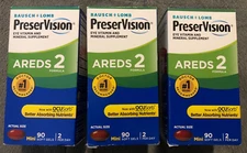 New Lot of 3 PreserVision AREDS 2 Eye Vitamins 270 Soft Gels 90 x 3 EXP 6/2026+