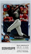 2018 Bowman Draft BDC-129 Tristan Pompey Miami Marlins Baseball Card