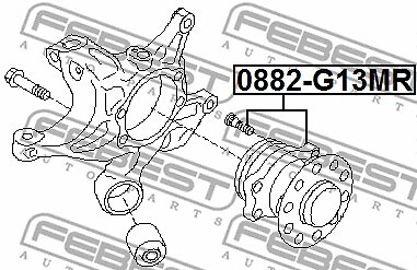 0882-G13MR FEBEST Wheel Hub for SUBARU
