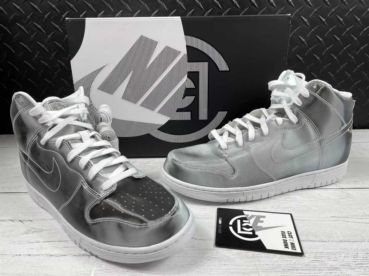 New Nike Dunk High Clot “Flux” White Metallic Silver Mens Size 10.5  DH4444-900