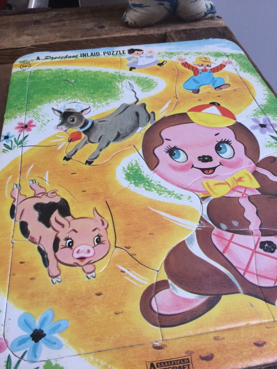 Vintage 1960s Artcraft Children's Puzzle~Little Gingerbread Boy | eBay