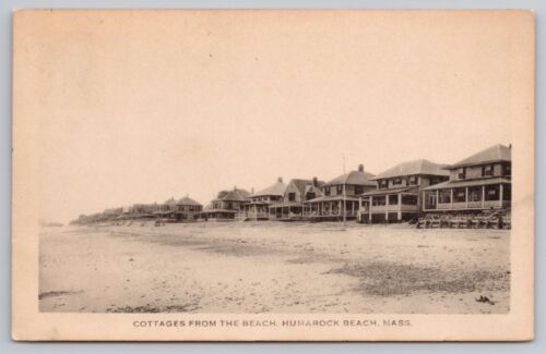 1930 Scituate, Mass - Humarock Beach - Sommerhütten am Ufer MA Postkarte