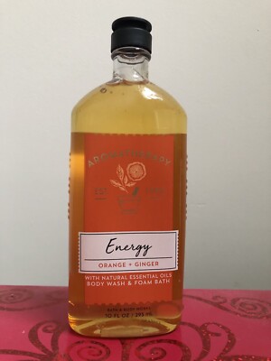 Bath Body Works Aromatherapy ENERGY ORANGE GINGER Shower Gel 10 oz