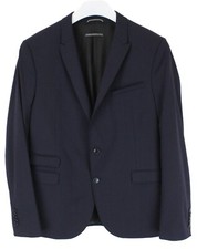DRYKORN Lewis Blazer Men's EU 50 Single Breasted Wool Blend Peak Lapel Blue