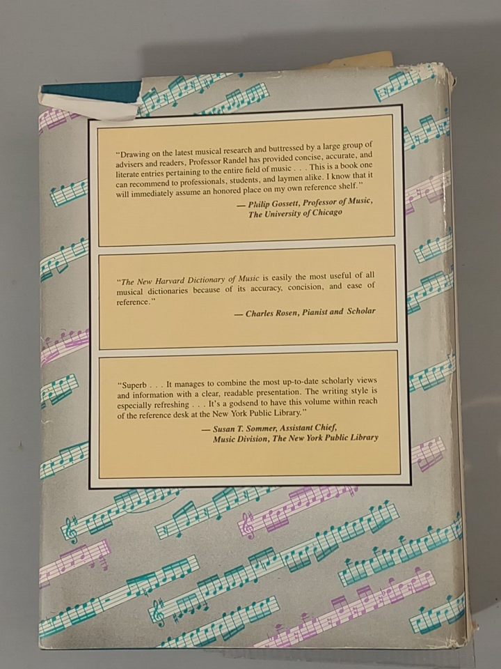 The New Harvard Dictionary of Music (1986, ) Edited by DON RANDEL ...