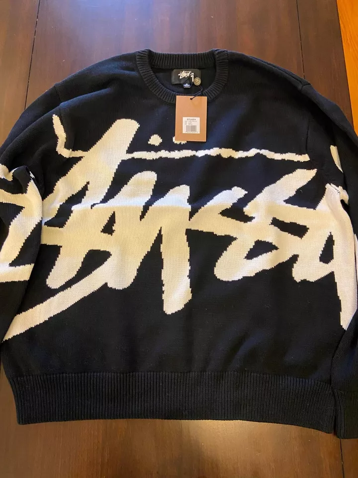 STUSSY - STOCK SWEATER Black Mサイズ | www.hima.am