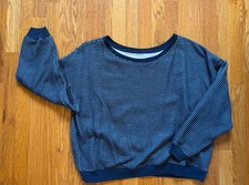 American Eagle SMALL Women  s Sweatshirt Navy White Stripes EXCELLENT Condition
